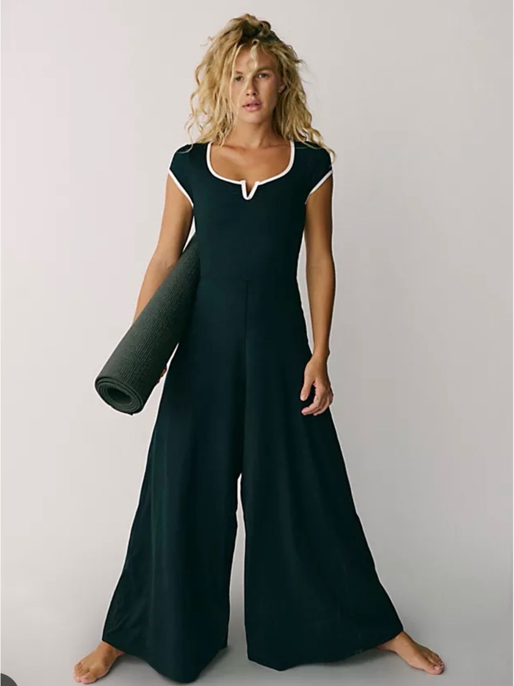Free People Black/White Pipe Dream Onesie
